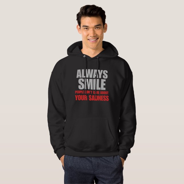 Always Smile Hoodie | Streetwear-stil (Hel framsida)