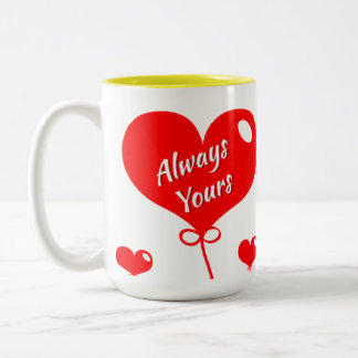 ❤️ "Always Yours" Romantic Coffee Mug Två-Tonad Mugg