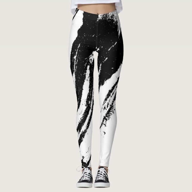 AlwaysAbstrkt Blk/Wht III Leggings (Framsida)