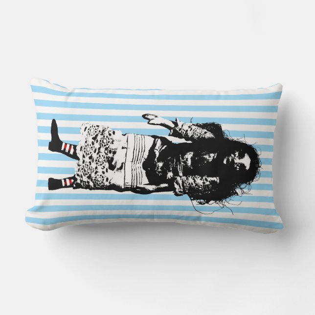 ALY FÄRG STRIPED POSTERIZED Doll Pillow Lumbarkudde (Framsida)
