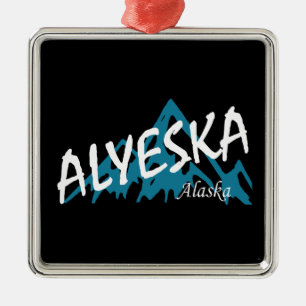 Alyeska Alaska Mountains Julgransprydnad Metall