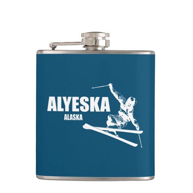 Alyeska Alaska Skidåkare Fickplunta (Framsidan)