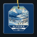 Alyeska Alaska Winter Travel Art Vintage<br><div class="desc">Alyeska Winter-konstens utformning visar vintern.</div>