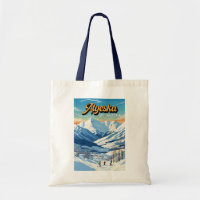 Alyeska Alaska Winter Travel Art Vintage