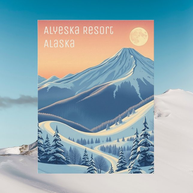 Alyeska Resort Alaska skidresa Presentkort Vykort (Skapare uppladdad)