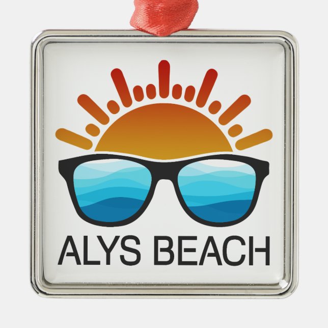 Alys Beach-solglasögon Julgransprydnad Metall (Framsidan)