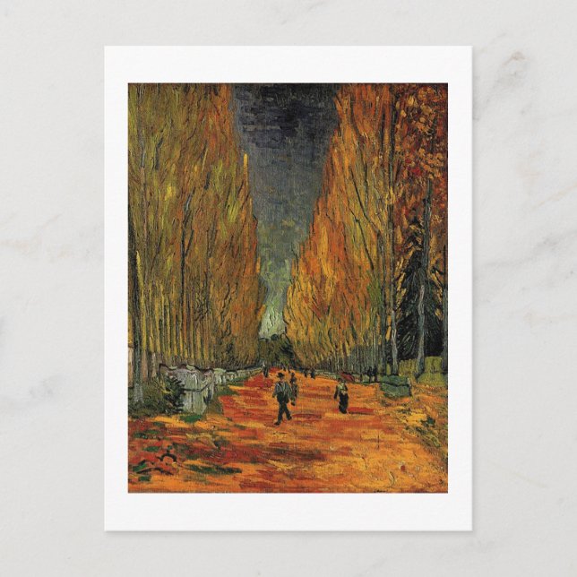 Alyscamps av Vincent van Gogh. Fall, höst Vykort (Framsida)