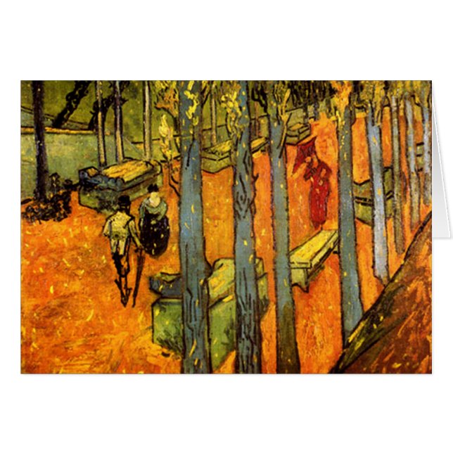Alyscamps av Vincent Van Gogh Hälsningskort (Framsidan Horizontal)