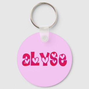 Alyse in Hearts Nyckelring