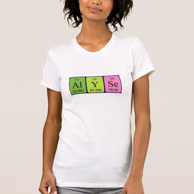 Alyse Periodisk skjorta bord namn T Shirt (Framsida)