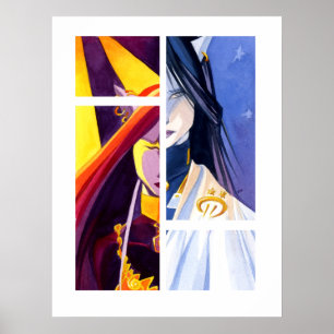 Alyshas fönster för nedgångmålat glass poster