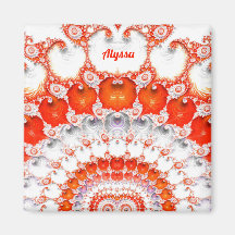 ALYSSA ~ Abstrakt Mönster ~ Red Orange White~