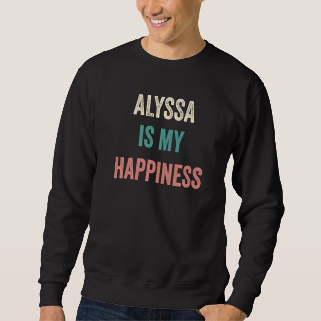 Alyssa är min lycka lång ärmad tröja (Framsida)