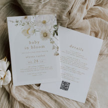 ALYSSA-Blommigt QR Flower Baby i babyskor i blomma