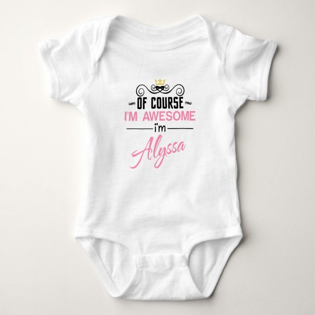 Alyssa, jag är fantastisk Namn T Shirt (Framsida)