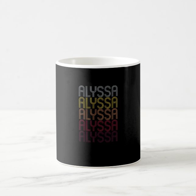 Alyssa Namn Gift-Personligen första Namnen Kaffemugg (Center)