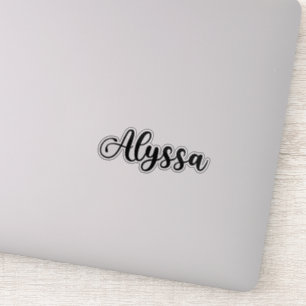 Alyssa Namn - Handskriven kalligrafi Klistermärken
