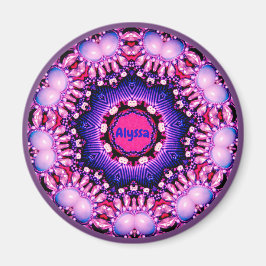 ALYSSA ~ Personlig Gems Mönster Fractal ~ Magnet