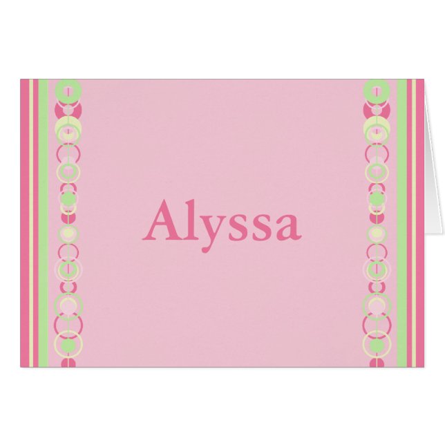 Alyssa Rosa Modern Circle Card OBS Kort (Framsidan Horizontal)