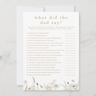 ALYSSA Vad sa Pappa om babyvisaren? Inbjudningar