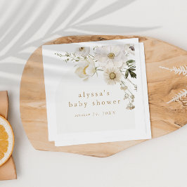 ALYSSA Wildblomma Blommigt Boho Flower Baby Shower Pappersservett