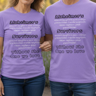 ALZ lila Alzheimers sjukdom medvetenhet överlevand T Shirt