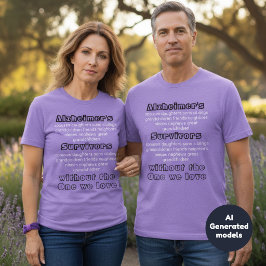 ALZ lila Alzheimers sjukdom medvetenhet överlevand T Shirt
