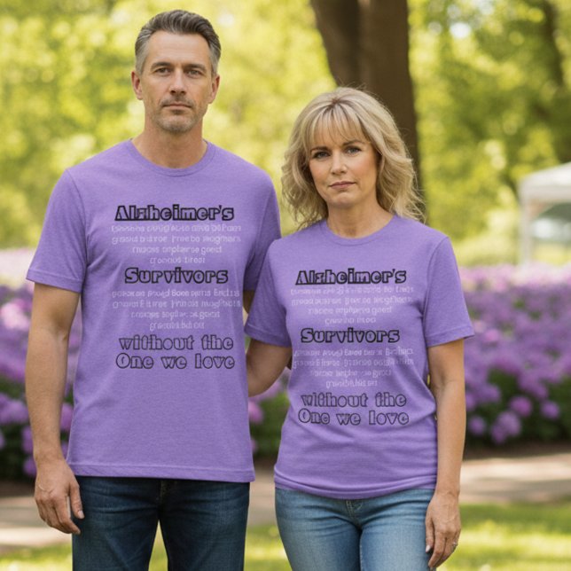 ALZ Purple Alzheimers Disease Awareness Survivors T Shirt (Skapare uppladdad)