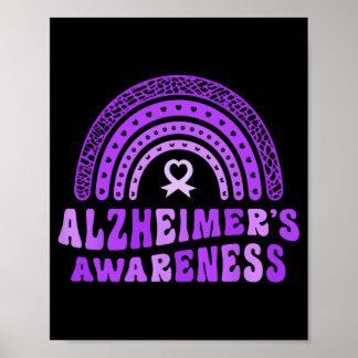 Alzheimer's Awareness Cute Lila Elephant Rai Poster