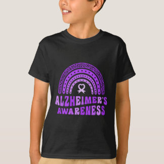 Alzheimer's Awareness Cute Lila Elephant Rai T Shirt