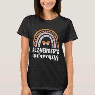 Alzheimer's Awareness Dementia Rainbow Butterf T Shirt