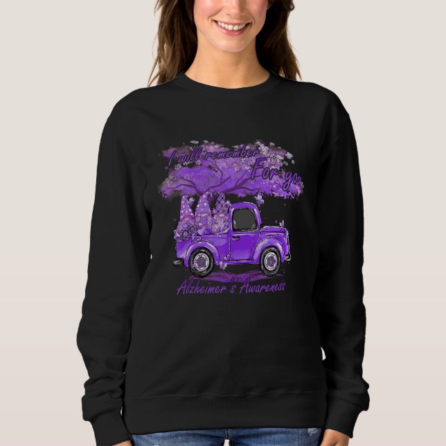 Alzheimer Awareness Cute Gnome I Will Remember For T Shirt (Framsida)