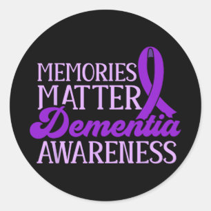 Alzheimer Awareness Dementia Awareness End Alz T-s Runt Klistermärke