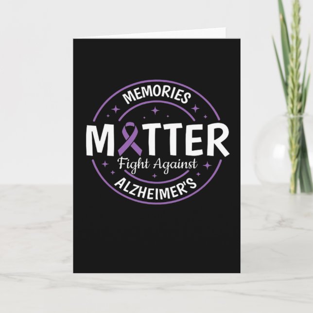 Alzheimer Brain Awareness Support Memories Matter Kort (Framsida)