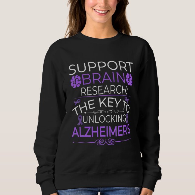 Alzheimer Brain Injury Design Purple Alzheimers Aw T Shirt (Framsida)