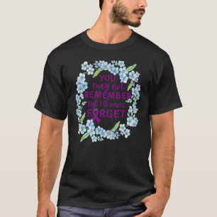 Alzheimer Glöm mig inte blomkrans Alzheimeru20 T Shirt