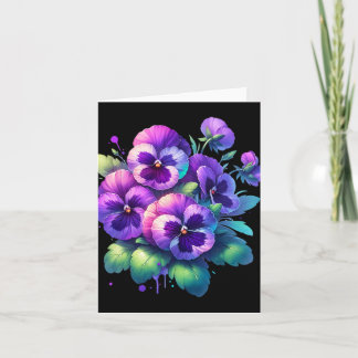 Alzheimer Lila Blommigt Pansy Dementia Alzheimer&# Kort