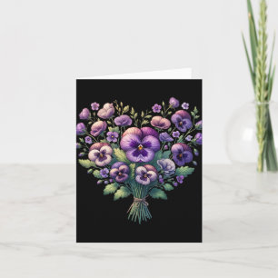 Alzheimer Lila Blommigt Pansy Dementia Alzheimer&# Kort