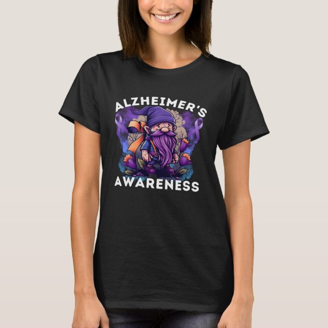 Alzheimer s Awareness Month Alzheimer Gnomes Purpl T Shirt (Framsida)