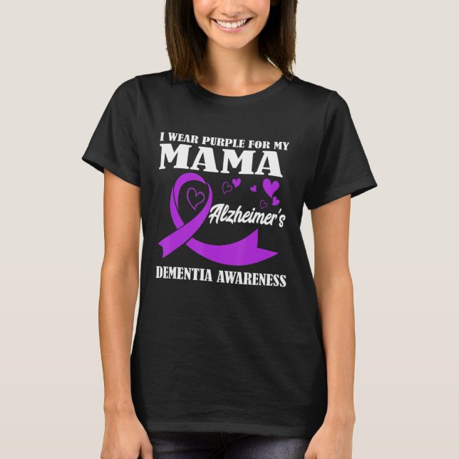 Alzheimer_s och demens I-Bärans Lila T Shirt (Framsida)