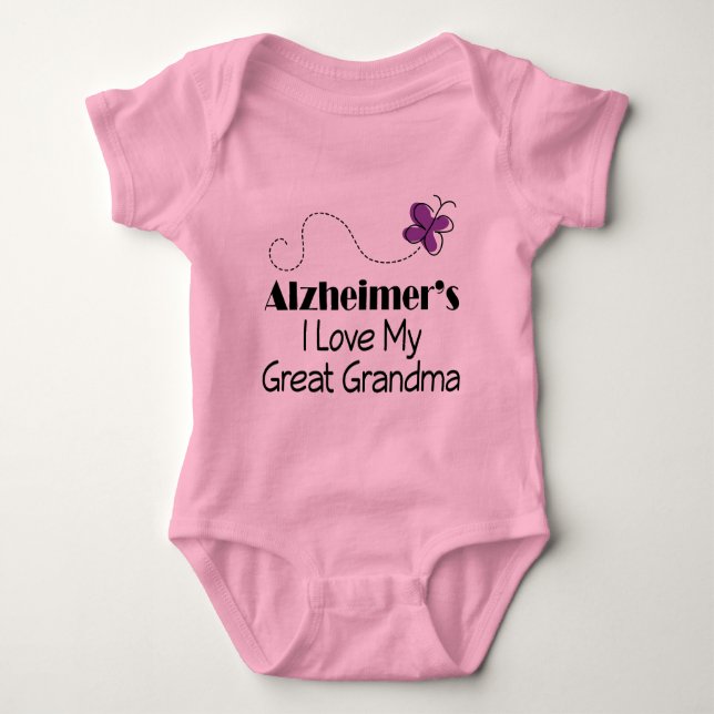 Alzheimers älskar jag min underbara mormor t shirt (Framsida)