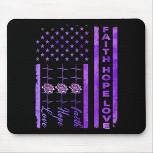 Alzheimers Awareness Faith Hope Kärlek Lila Musmatta