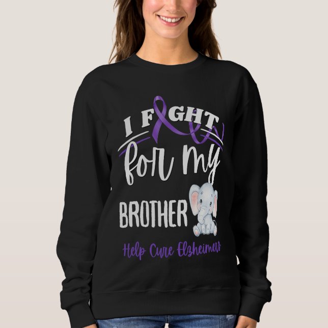 Alzheimer's Awareness I Fight Brother Alzheimer's  T Shirt (Framsida)