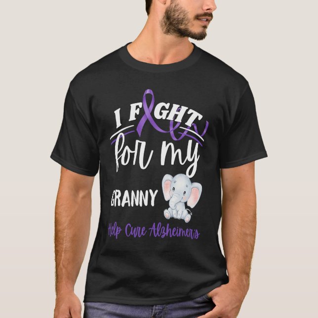 Alzheimer's Awareness I Fight Granny Alzheimer's E T Shirt (Framsida)