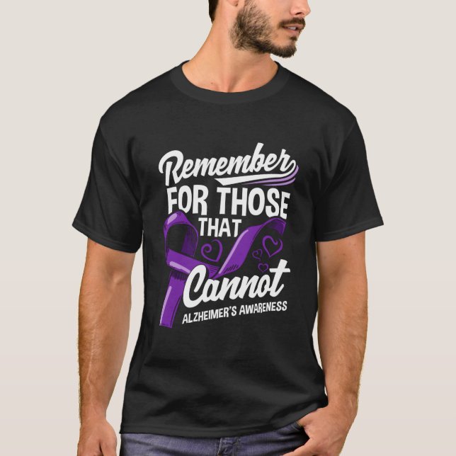 Alzheimers Awareness Purple Ribbon Supporter Alzhe T Shirt (Framsida)