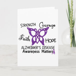 Alzheimers Celtic fjäril 3 för sjukdom Kort