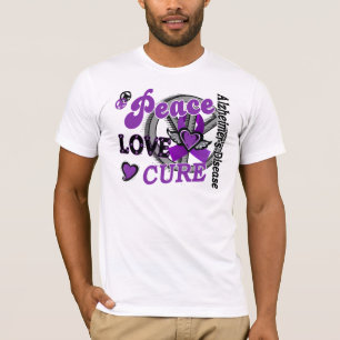 Alzheimers för fredkärlekbot 2 sjukdom tee shirt