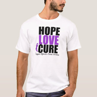 Alzheimers för hoppkärlekbot sjukdom t-shirt