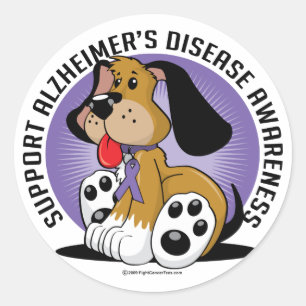 Alzheimers Hund Runt Klistermärke