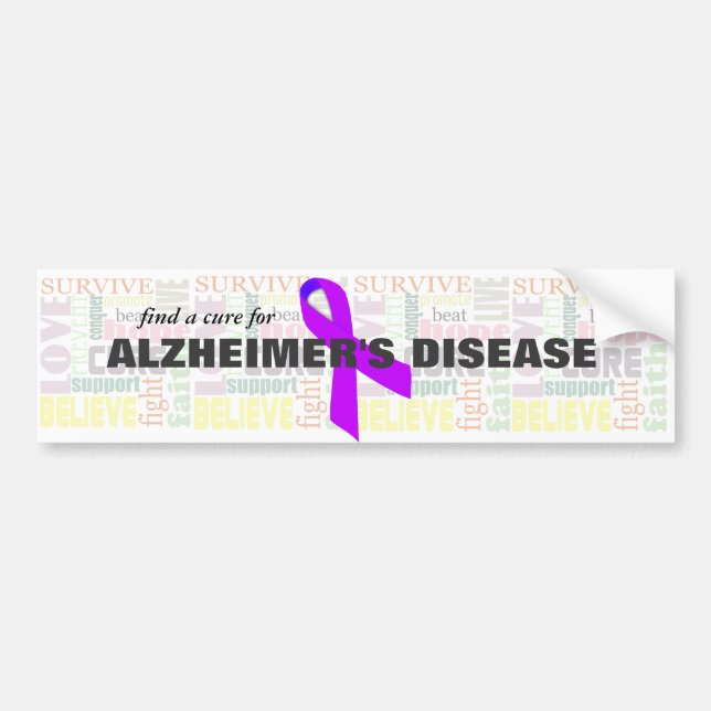 Alzheimers inspirera ord bildekal (Framsidan)